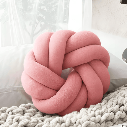 SnugKnot Cotton Knot Pillow – Handmade Decorative Throw Cushion for Sofa, Bed & Nursery