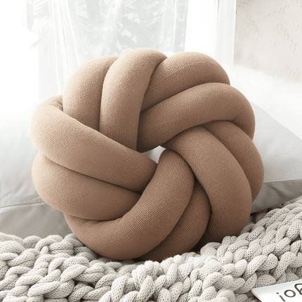 SnugKnot Cotton Knot Pillow – Handmade Decorative Throw Cushion for Sofa, Bed & Nursery