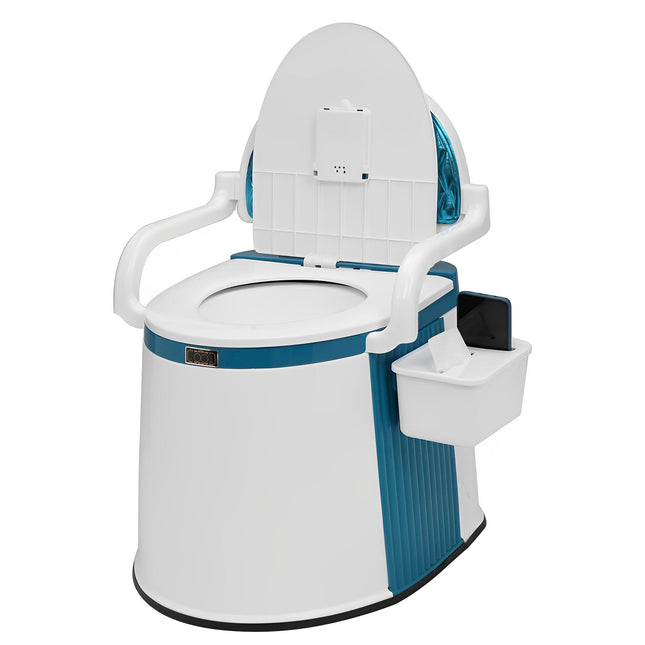 Portable Camping Toilet with Removable Waste Tank & Built-In Toilet Paper Holder – Compact & Odor-Control Design