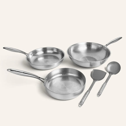 Premium Titanium Hammered Cookware Set – Safe, Durable & Stylish