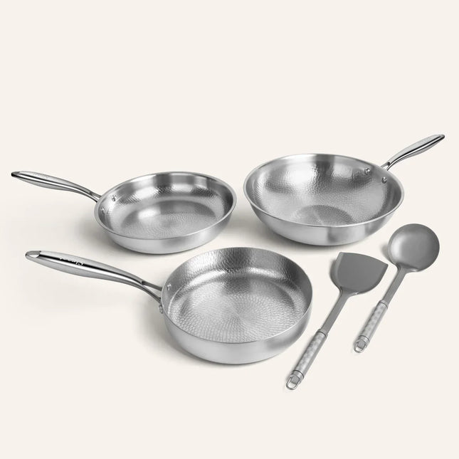 Premium Titanium Hammered Cookware Set – Safe, Durable & Stylish