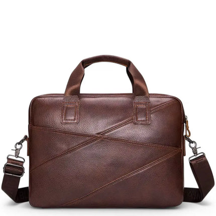 Black Leather Laptop Bag – Stylish & Durable Briefcase for Work & Study