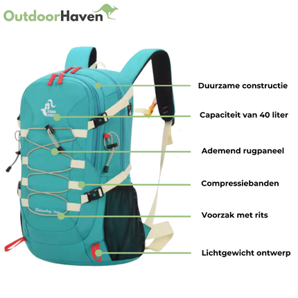 40L Waterproof Hiking Backpack – Lightweight, Spacious & Comfortable Outdoor Daypack