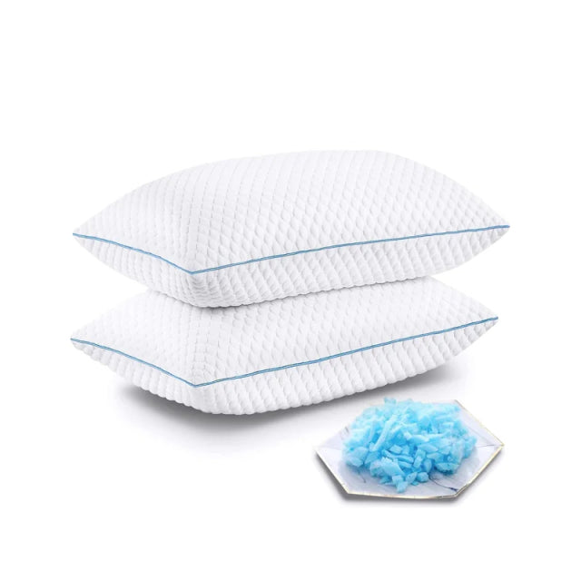 Adjustable Memory Foam Pillow Cooling, Ergonomic Support for Neck & Back Pain Relief