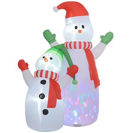 Inflatable Snowman Family – 94.5" H LED Outdoor Christmas Yard Décor with Fan & Color-Changing Lights