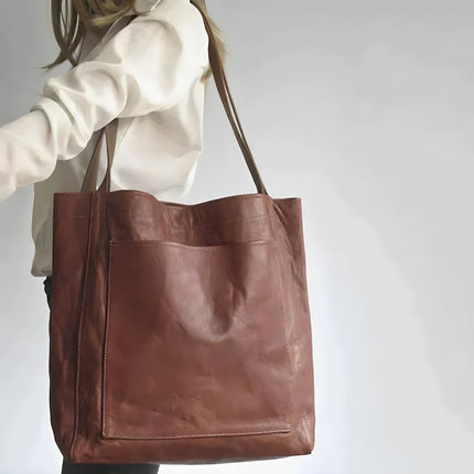 Women’s Leather Shopper Tote – Spacious Shoulder Bag with Timeless Design