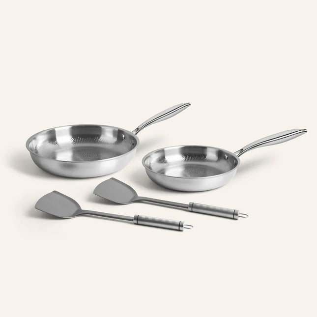 Titanium Hammered Cookware Set with Kitchen Utensils – Durable, Stylish & Safe Cookware
