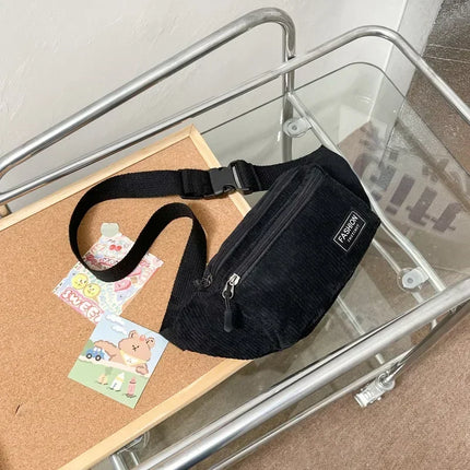 White Crossbody Belt Bag – Adjustable Waist Pack for Women & Men | Stylish, Spacious & Durable