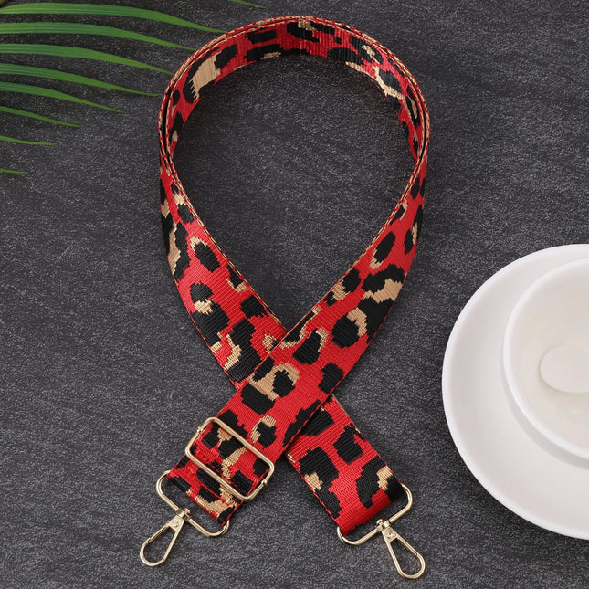 Adjustable Leopard Print Shoulder Strap – Comfortable & Stylish Handbag Accessory