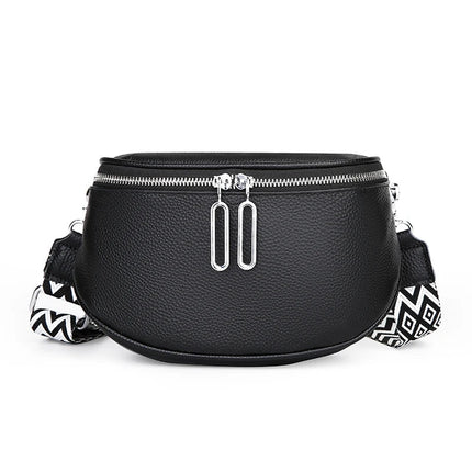 Elegant Crossbody Waist Bag with Wide Strap | Luxury Convertible Hip & Shoulder Bag