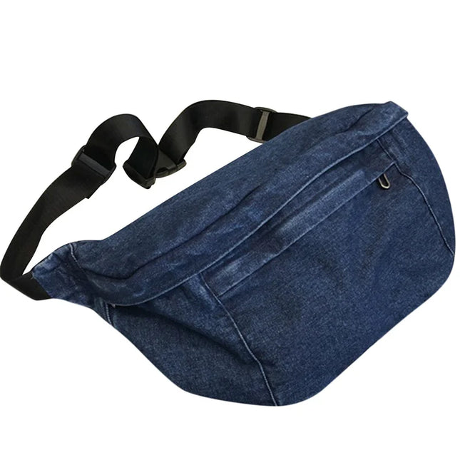 Denim Crossbody Fanny Pack – Adjustable Waist Bag for Women | Lightweight & Stylish Jean Belt Bag