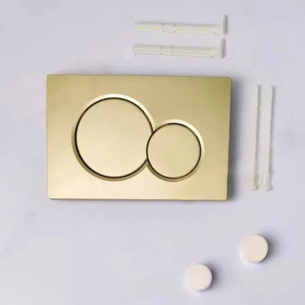 Luxury Dual Flush Toilet Button in Spray Gold – Fingerprint-Resistant Modern Actuator Plate