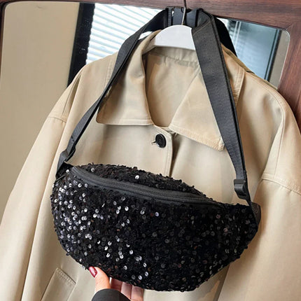 Black Sequin Crossbody Bag – Chic, Trendy & Comfortable Evening Purse