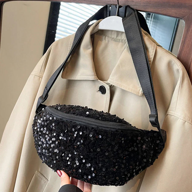 Black Sequin Crossbody Bag – Chic, Trendy & Comfortable Evening Purse