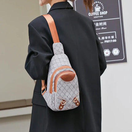 Luxe Leather Crossbody Backpack – Stylish, Compact & Comfortable Design