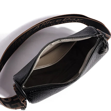 Stylish Women’s Crossbody Bag – PU Leather Compact Shoulder Purse in Black or Beige