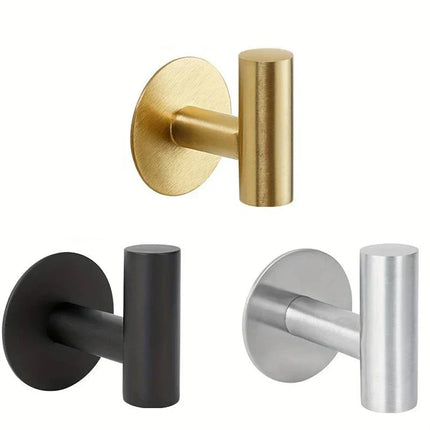 Self-Adhesive Stainless Steel Wall Hook – No-Drill Bath & Towel Hook | Modern Rustproof Design