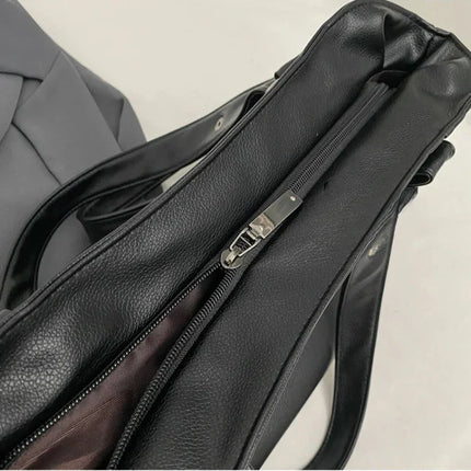 Stylish PU Leather Shoulder Bag – Spacious Tote with Multiple Pockets for Women
