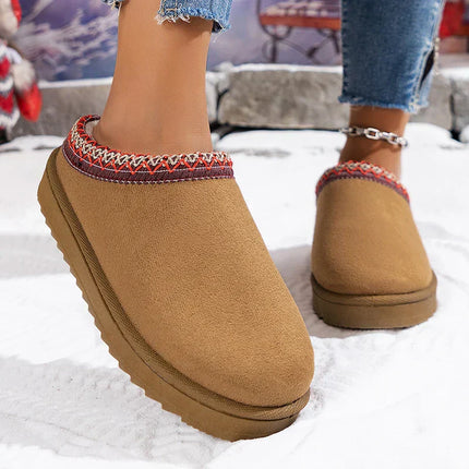 Fleece-Lined Winter Slippers for Women & Men – Warm Indoor House Shoes