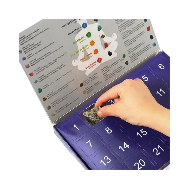 Crystal Advent Calendar – 24 Natural Gemstones & Healing Crystals Christmas Countdown