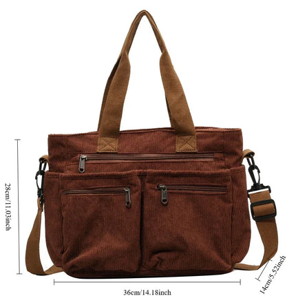 Vintage Canvas Shoulder Bag for Men & Women – Spacious, Durable & Practical Crossbody Messenger Bag