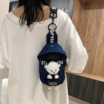 Teddy Mini Crossbody Bag – Cute & Practical Plush Small Shoulder Bag