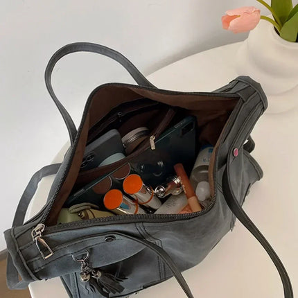 Women’s Large Faux Leather Tote Bag | Spacious Shoulder / Handbag for Work & Daily Use