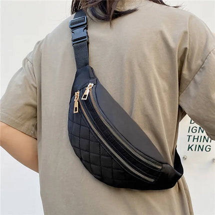 Trendy Quilted Belt Bag – Versatile Crossbody & Waist Pack for Everyday Use