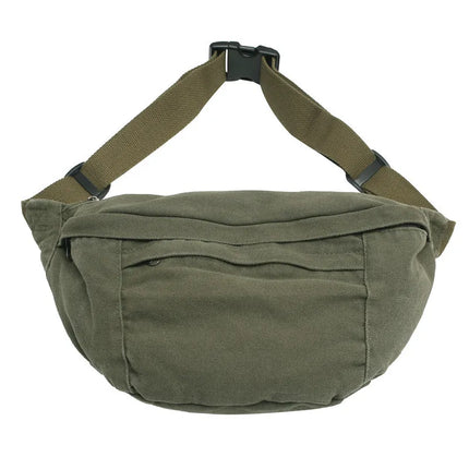 Unisex XL Canvas Crossbody Bag – Adjustable Strap, Large Capacity for Travel, Festivals & Daily Use