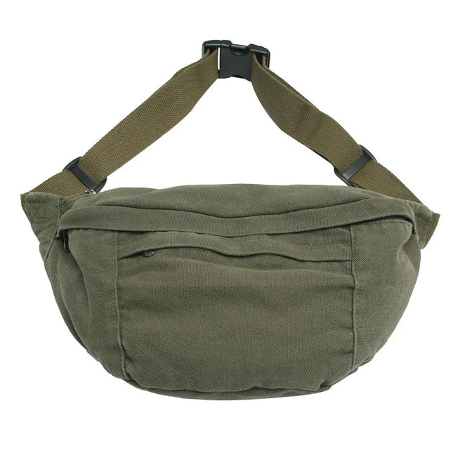 Unisex XL Canvas Crossbody Bag – Adjustable Strap, Large Capacity for Travel, Festivals & Daily Use