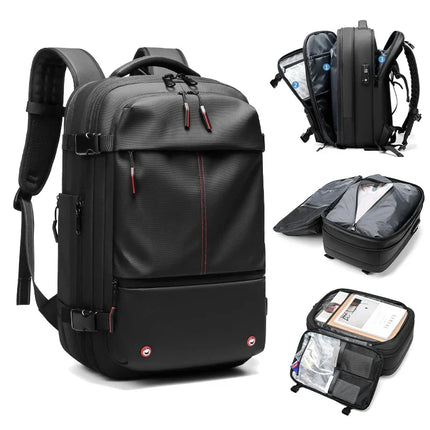 Waterproof Anti-Theft Laptop Travel Backpack – 40L Carry-On Bag with USB Port & TSA Lock