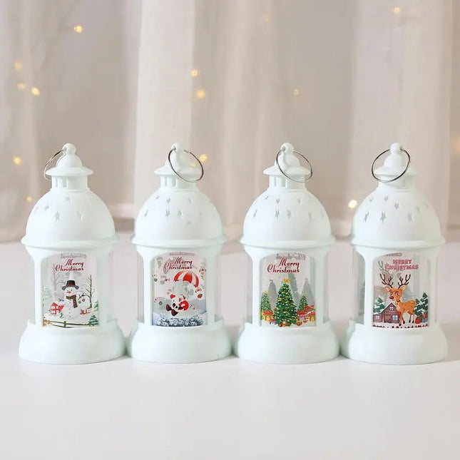Battery-Powered LED Christmas Lantern – Warm Holiday Decor for Indoors & Outdoors