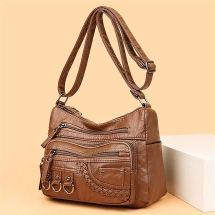 Women's Multi-Pocket Shoulder Bag – Stylish, Spacious & Functional Handbag