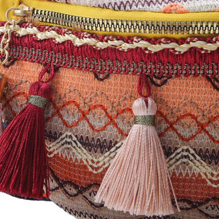 Bohemian Crossbody Bag with Fringe – Colorful, Adjustable Strap, Lightweight & Durable