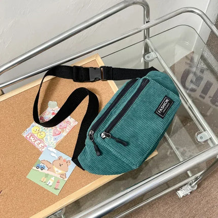 White Crossbody Belt Bag – Adjustable Waist Pack for Women & Men | Stylish, Spacious & Durable