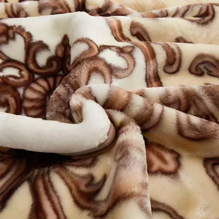 Luxury Winter Blanket – Extra Thick Fleece Throw with Classic Timeless Design