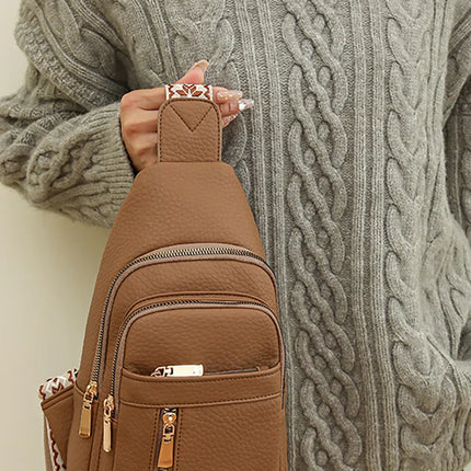 Trendy Crossbody Sling Bag – Adjustable Strap, Multiple Pockets, Stylish & Practical