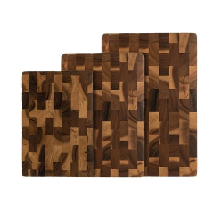 Acacia Wood Cutting Board with Drain Groove – Double-Sided, Small, Medium & Large