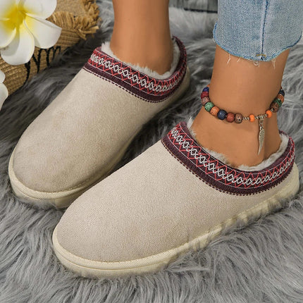 Fleece-Lined Winter Slippers for Women & Men – Warm Indoor House Shoes