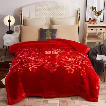 Luxury Floral Fleece Throw Blanket – Ultra Soft & Warm Winter Decor