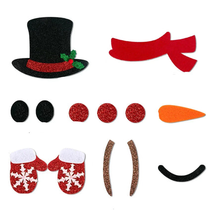 Reusable Christmas Window Stickers – Cotton & Paper Holiday Décor for Windows and Doors (Multiple Sizes)