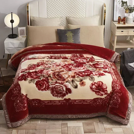 Luxury Winter Blanket – Extra Thick Fleece Throw with Classic Timeless Design