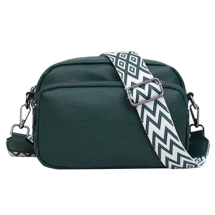 Trendy Women's Crossbody Bag with Wide Strap & Mini Pouch – Stylish & Practical for Daily Use