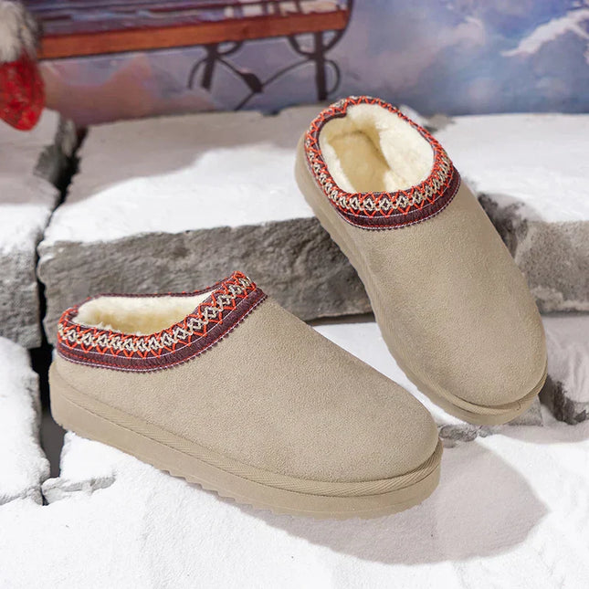 Fleece-Lined Winter Slippers for Women & Men – Warm Indoor House Shoes