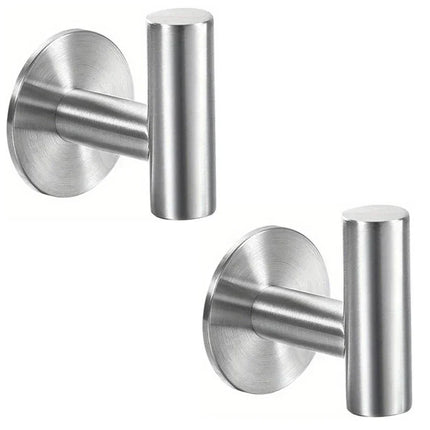Self-Adhesive Stainless Steel Wall Hook – No-Drill Bath & Towel Hook | Modern Rustproof Design