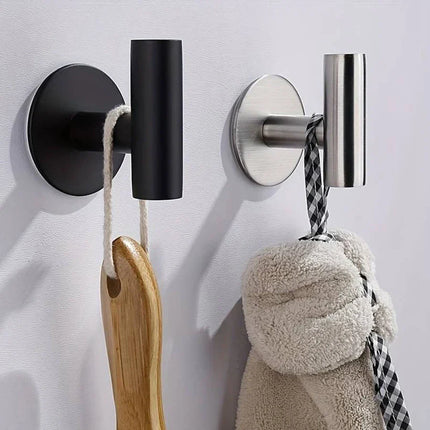 Self-Adhesive Stainless Steel Wall Hook – No-Drill Bath & Towel Hook | Modern Rustproof Design