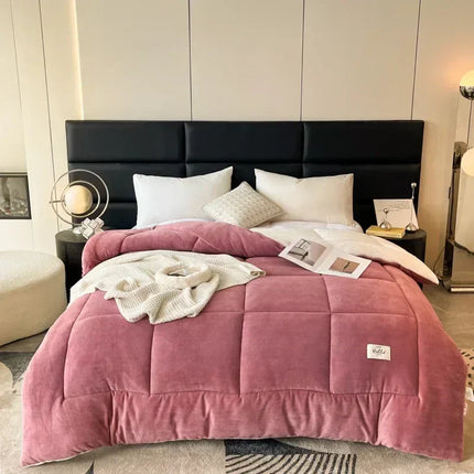 Thick Fleece Blanket with Sherpa Lining – Soft & Warm Winter Throw for Bed or Couch – Available in Multiple Colors