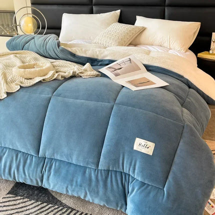 Thick Fleece Blanket with Sherpa Lining – Soft & Warm Winter Throw for Bed or Couch – Available in Multiple Colors