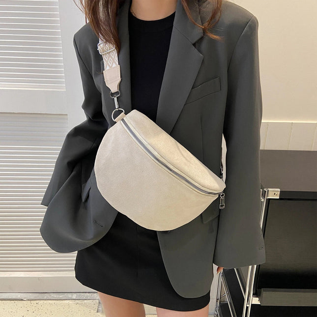 Minimalist Suede Hip Bag – Versatile Crossbody & Fanny Pack for Women