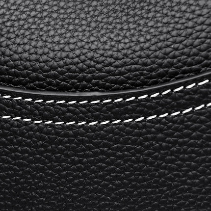 Black Crossbody Bag for Women – Adjustable Wide Strap Shoulder Bag with Multiple Pockets